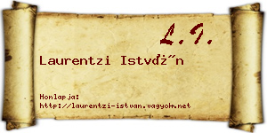 Laurentzi István névjegykártya